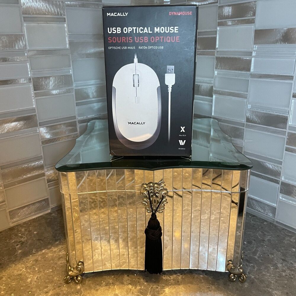 Macally Wired USB C Mouse for Mac & Windows